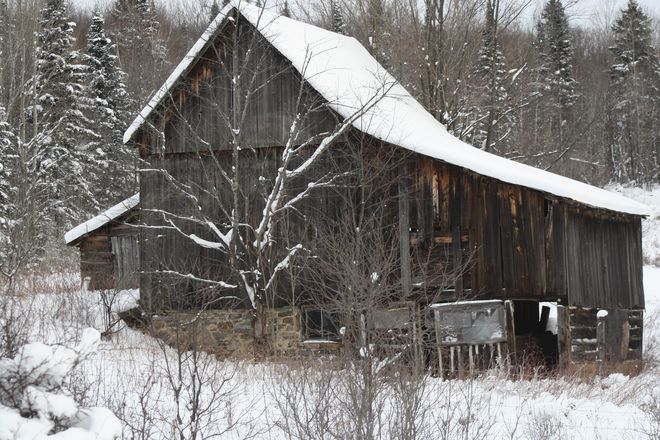 Old Barn in Winter Temiskaming Shores, Ontario Canada