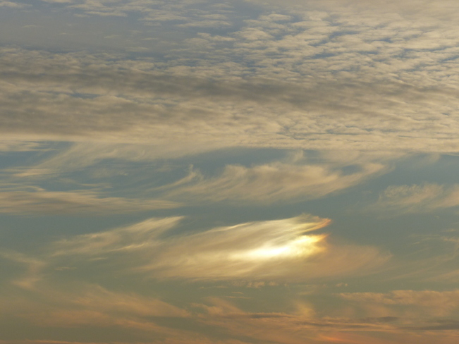 Iridescent cloud Shelburne, Nova Scotia Canada