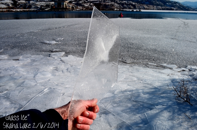 Glass Ice on Skaha Lake Penticton, British Columbia Canada