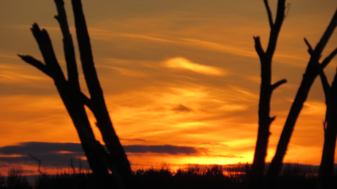 February sunset Timmins, Ontario Canada