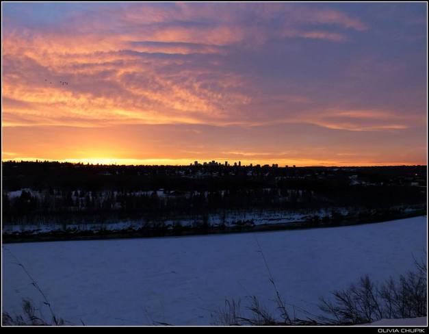 Warm Sunset Edmonton, Alberta Canada