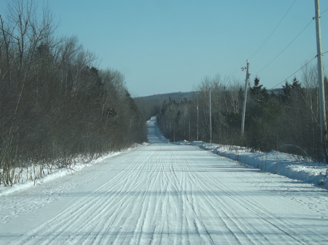 mountain roads are slippery Wolfville, Nova Scotia Canada