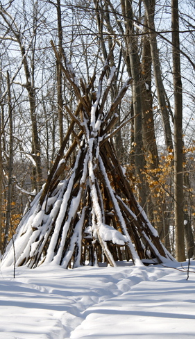 teepee in the woods London, Ontario Canada