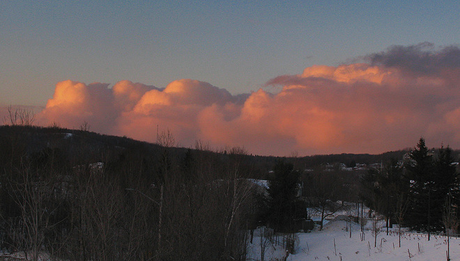 Northern winter skies North Bay, Ontario Canada