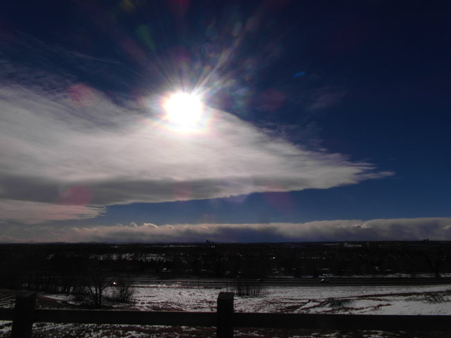Our beautiful sky from nose hill park. Calgary, Alberta Canada