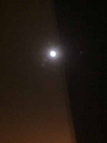 the moon lighting the sky Elmira, Ontario Canada