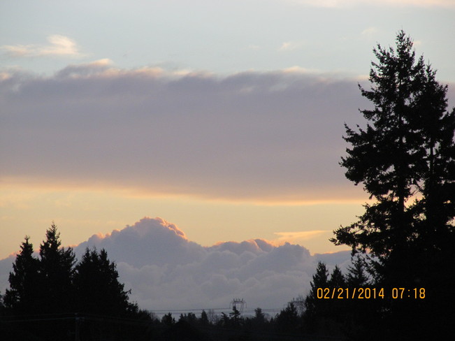 Clouds that look like mountains Cloverdale, British Columbia Canada