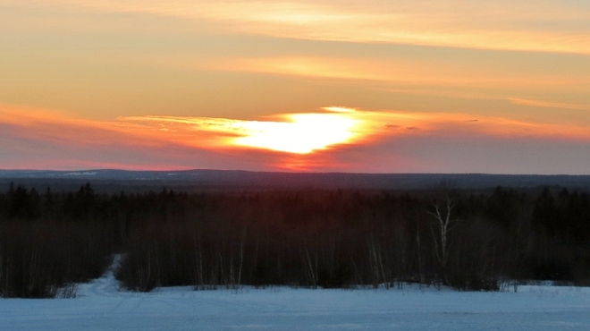 Sunset on Feb. 9th. Moncton, New Brunswick Canada