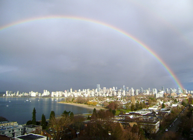 Rainbow over Vancouver Vancouver, British Columbia Canada