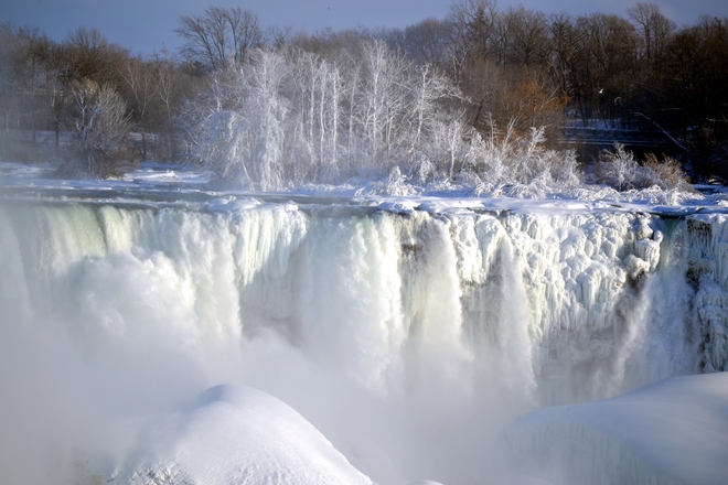 Close up on US Falls Niagara Falls, Ontario Canada