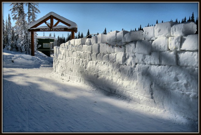 Snow Castle at Sovereign Lake Vernon, British Columbia Canada