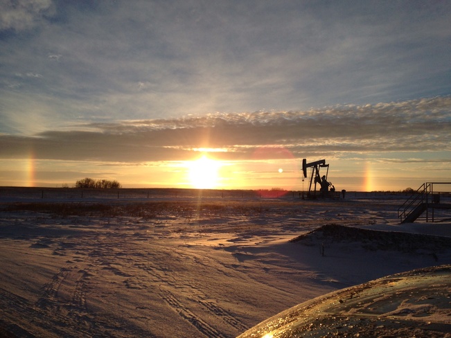 cold morning Alida, Saskatchewan Canada