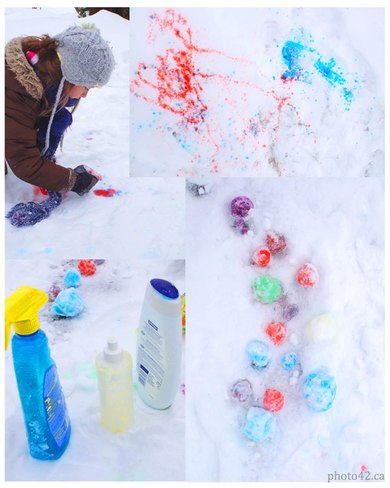 Snow fun with colors Brampton, Ontario Canada