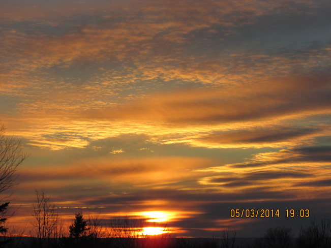 sun set Joggins, Nova Scotia Canada