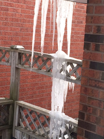 slick sharp deadly icicles! Bradford, Ontario Canada