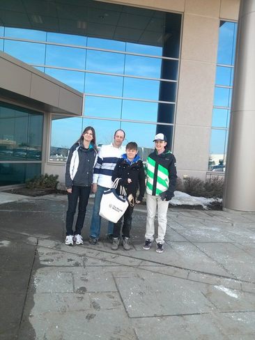 Colin Mercer's Family Standing Outside The Oakville Stadios! Oakville, Ontario Canada