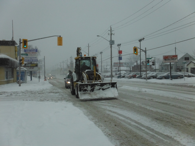 Snow plow Hamilton, Ontario Canada