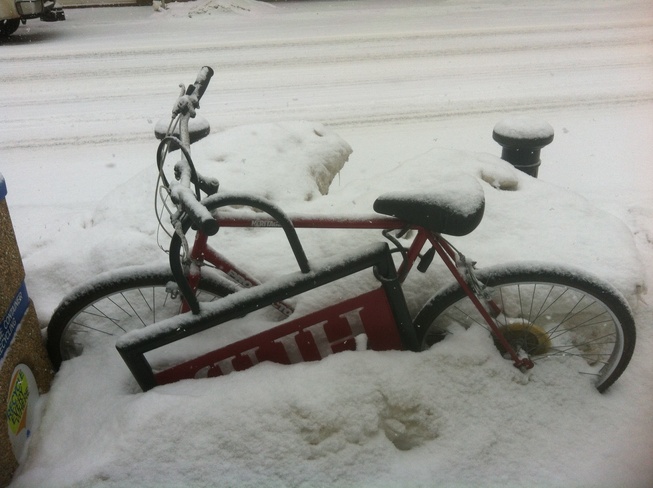 my bike waitin for spring! Brandon, Manitoba Canada