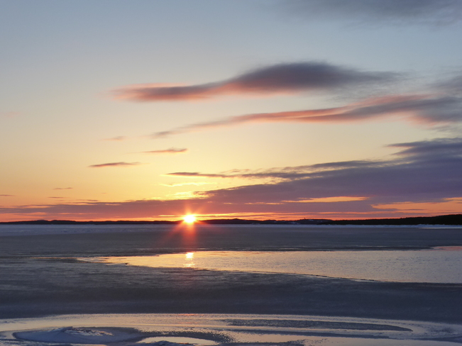 Winter's Last Sunset Birchy Bay, Newfoundland and Labrador Canada