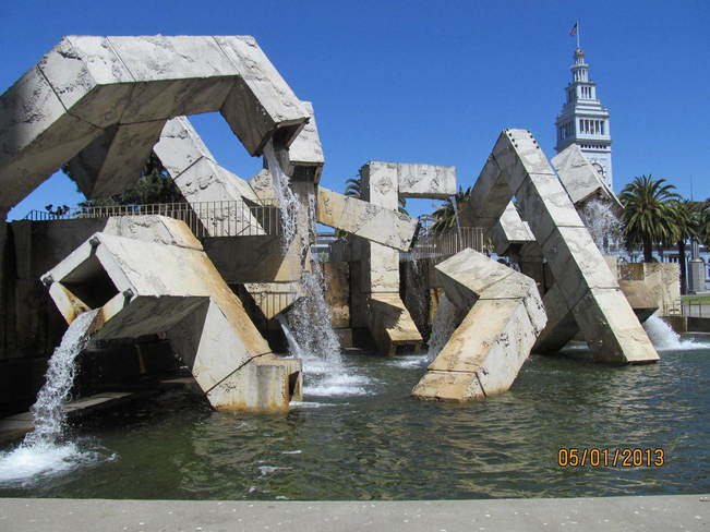 Huge water sculpture San Francisco, California United States