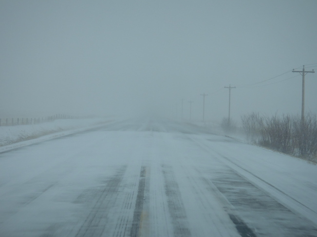 White Out ! High River, Alberta Canada