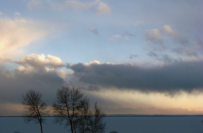 March evening skies North Bay, Ontario Canada