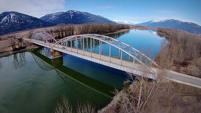 Bridge over the Kootenay River Creston, British Columbia Canada