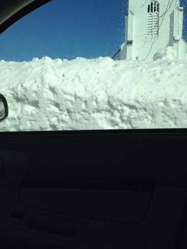 Extreme snow banks New Carlisle, Quebec Canada