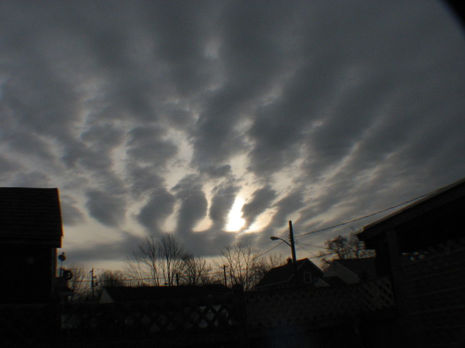 cloud formation at sunrise Chatham, Ontario Canada