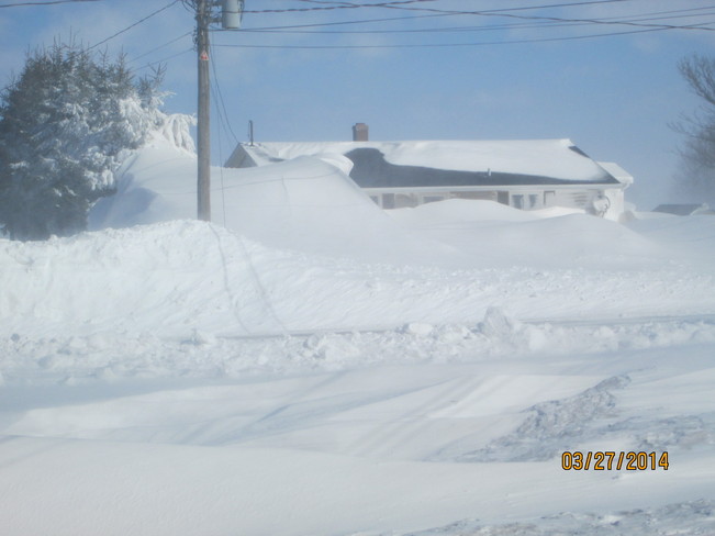 Aftermath of huge snowstorm Summerside, Prince Edward Island Canada