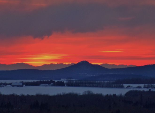 Sunset from Center Hill Easton, Maine United States