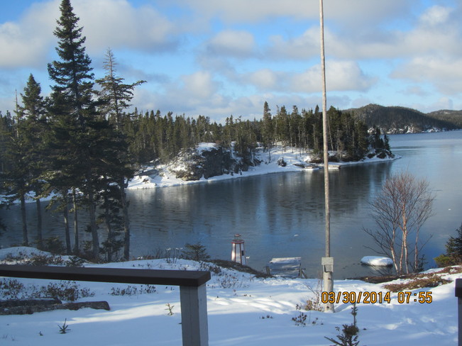 Sunshine coming up in the cove Eastport, Newfoundland and Labrador Canada
