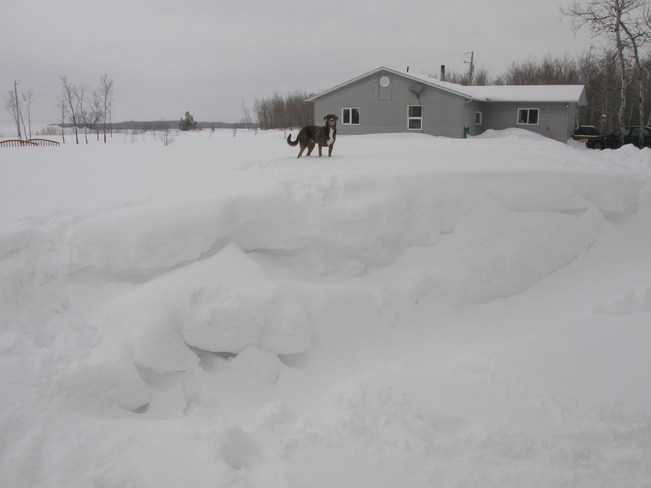 lots of snow to melt Teulon, Manitoba Canada