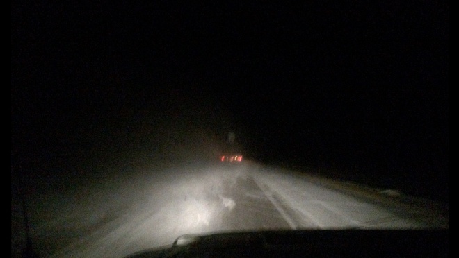 bad night on 63. out from fort. Grassland, Alberta Canada