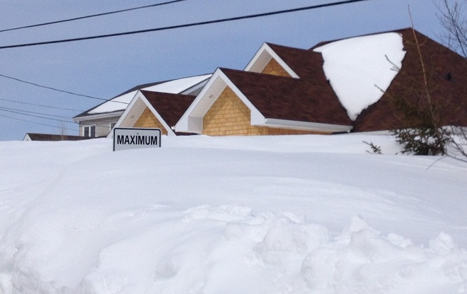"Maximum" Snow Level Bathurst, New Brunswick Canada