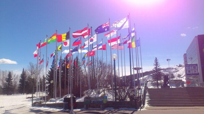 Flags in the Wind Calgary, Alberta Canada
