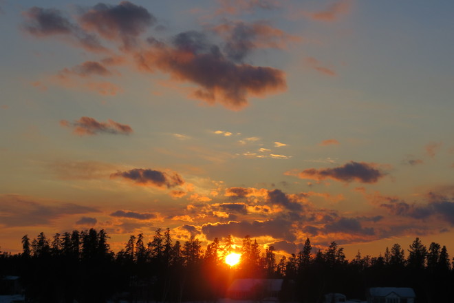 Spring sunset Timmins, Ontario Canada