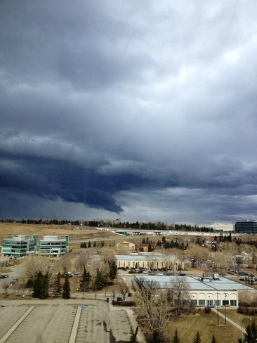 Storm low clouds Calgary, Alberta Canada