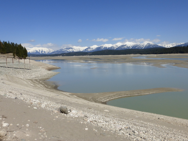 LOW WATER AT KOOCANUSA LAKE Cranbrook, British Columbia Canada