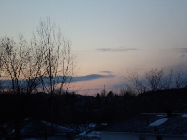 Sunset over th hill top Elliot Lake, Ontario Canada