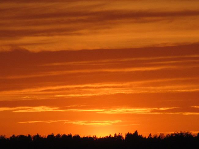 Beautiful sunset Cloverdale, British Columbia Canada