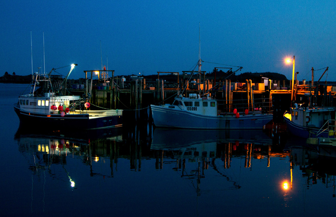 Twilight at John's Cove Yarmouth, Nova Scotia Canada