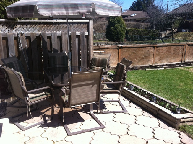 ready for relaxation on patio Guelph, Ontario Canada