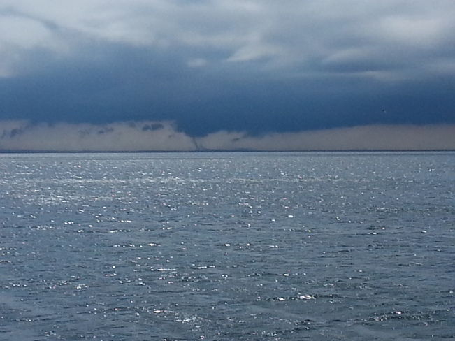 Water Spouts Developing on Lake Ontario Port Credit, Ontario Canada