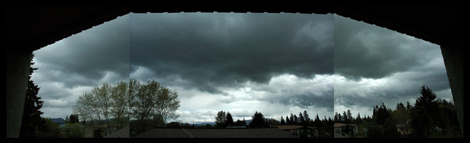 Rain Clouds over Tzouhalem Cowichan Valley, British Columbia Canada
