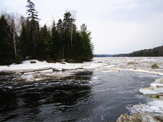 ice flow Temperance Vale, New Brunswick Canada