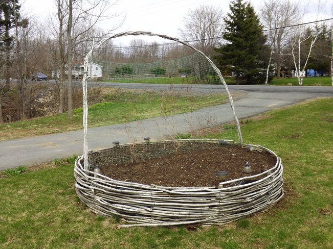 leaning basket handle New Minas, Nova Scotia Canada