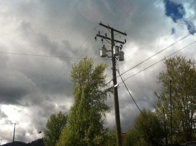 rain clouds overhead South Vernon, British Columbia Canada