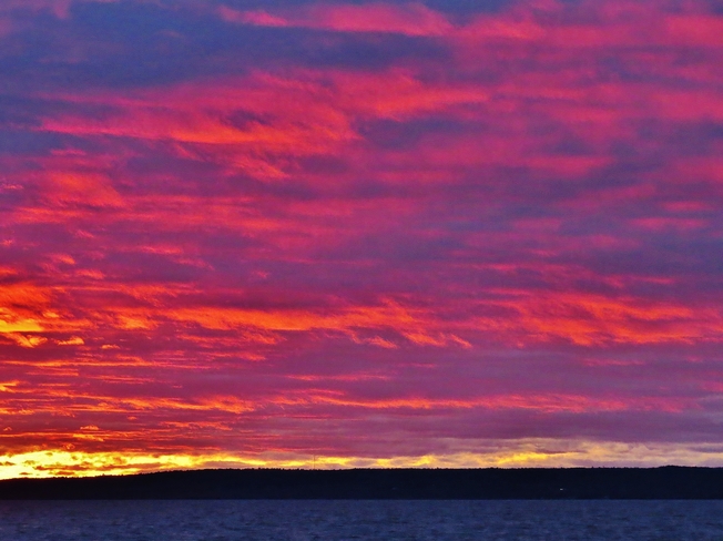 A little 'fire' in this evening's sky. North Bay, Ontario Canada