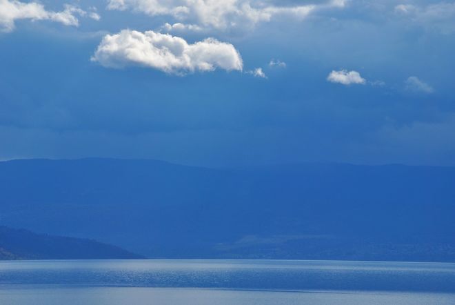 Afternoon squall coming in South Kelowna, British Columbia Canada